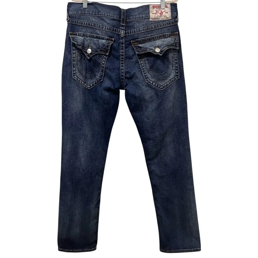 True Religion Slim Big T Jeans 36 Midnight Blue